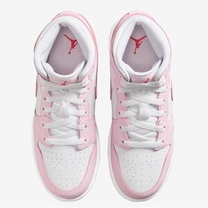 Kids Pink and White Air Jordan 1